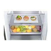 LG 2.03M 384L Kombinerad kyl/frys(Shiny Steel) - Energiklass D, Door Cooling™ och Smart Diagnosis™ , GBB72PZVGN