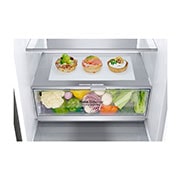 LG 2.03M 384L Kombinerad kyl/frys(Shiny Steel) - Energiklass D, Door Cooling™ och Smart Diagnosis™ , GBB72PZVGN