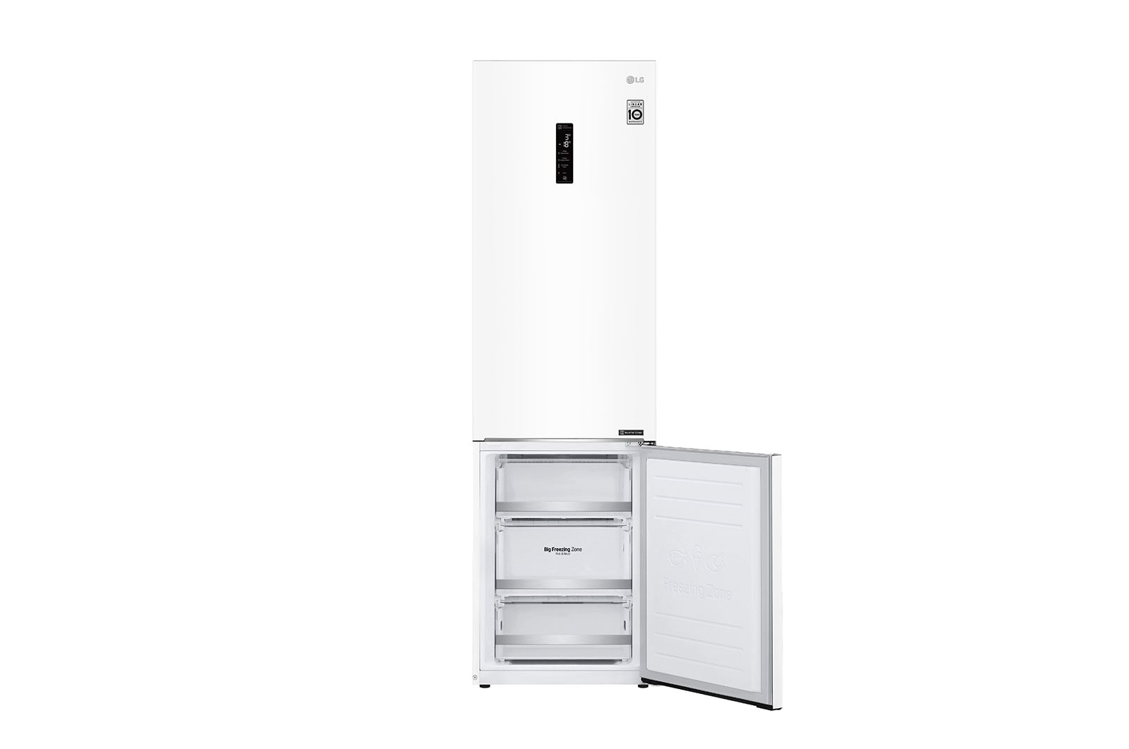 LG 2.03M 384L Kombinerad kyl/frys(Vit) - Energiklass E, Door Cooling™ och Smart Diagnosis™ med Wi-Fi, GBB72SWDZN
