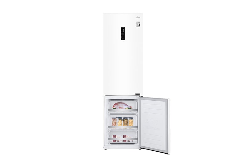 LG 2.03M 384L Kombinerad kyl/frys(Vit) - Energiklass E, Door Cooling™ och Smart Diagnosis™ med Wi-Fi, GBB72SWDZN