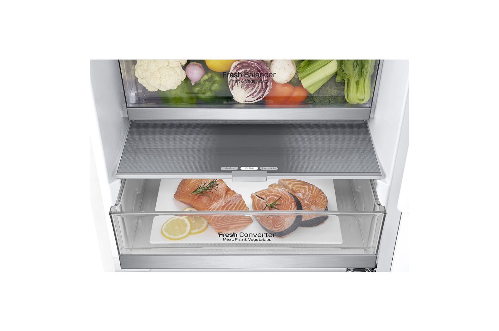 LG 2.03M 384L Kombinerad kyl/frys(Vit) - Energiklass D, Door Cooling™, GBB72SWEFN