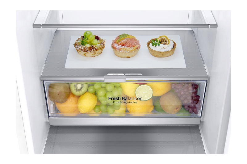 LG 2.03M 384L Kombinerad kyl/frys(Vit) - Energiklass D, Door Cooling™, GBB72SWEGN