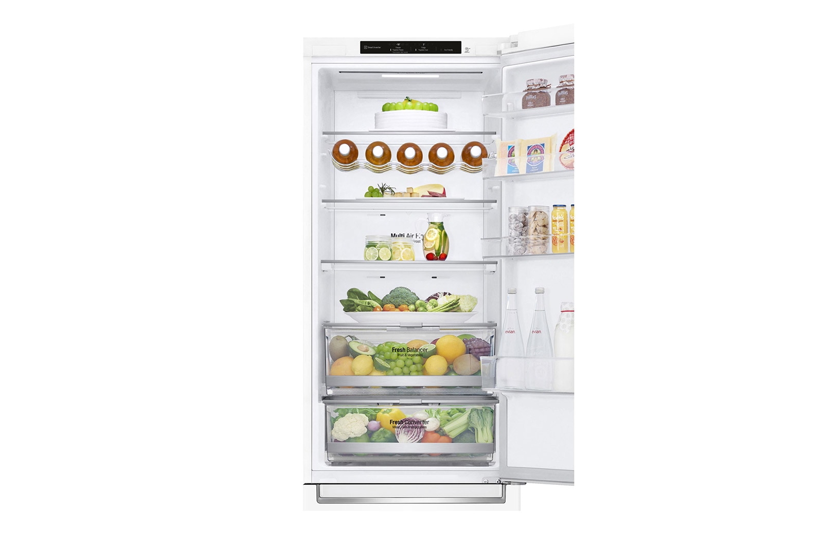 LG 2.03M 384L Kombinerad kyl/frys(Vit) - Energiklass D, Door Cooling™, GBB72SWEGN