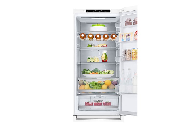 LG 2.03M 384L Kombinerad kyl/frys(Vit) - Energiklass D, Door Cooling™, GBB72SWVFN