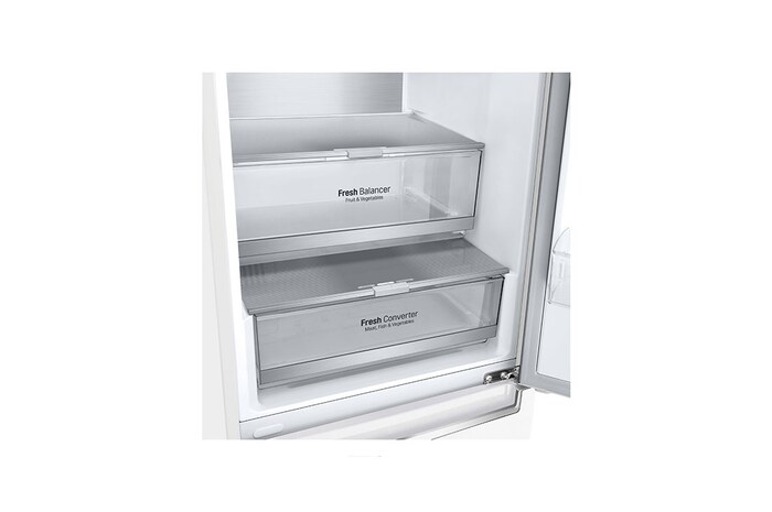 LG 2.03M 384L Kombinerad kyl/frys(Vit) - Energiklass D, Door Cooling™, GBB72SWVGN