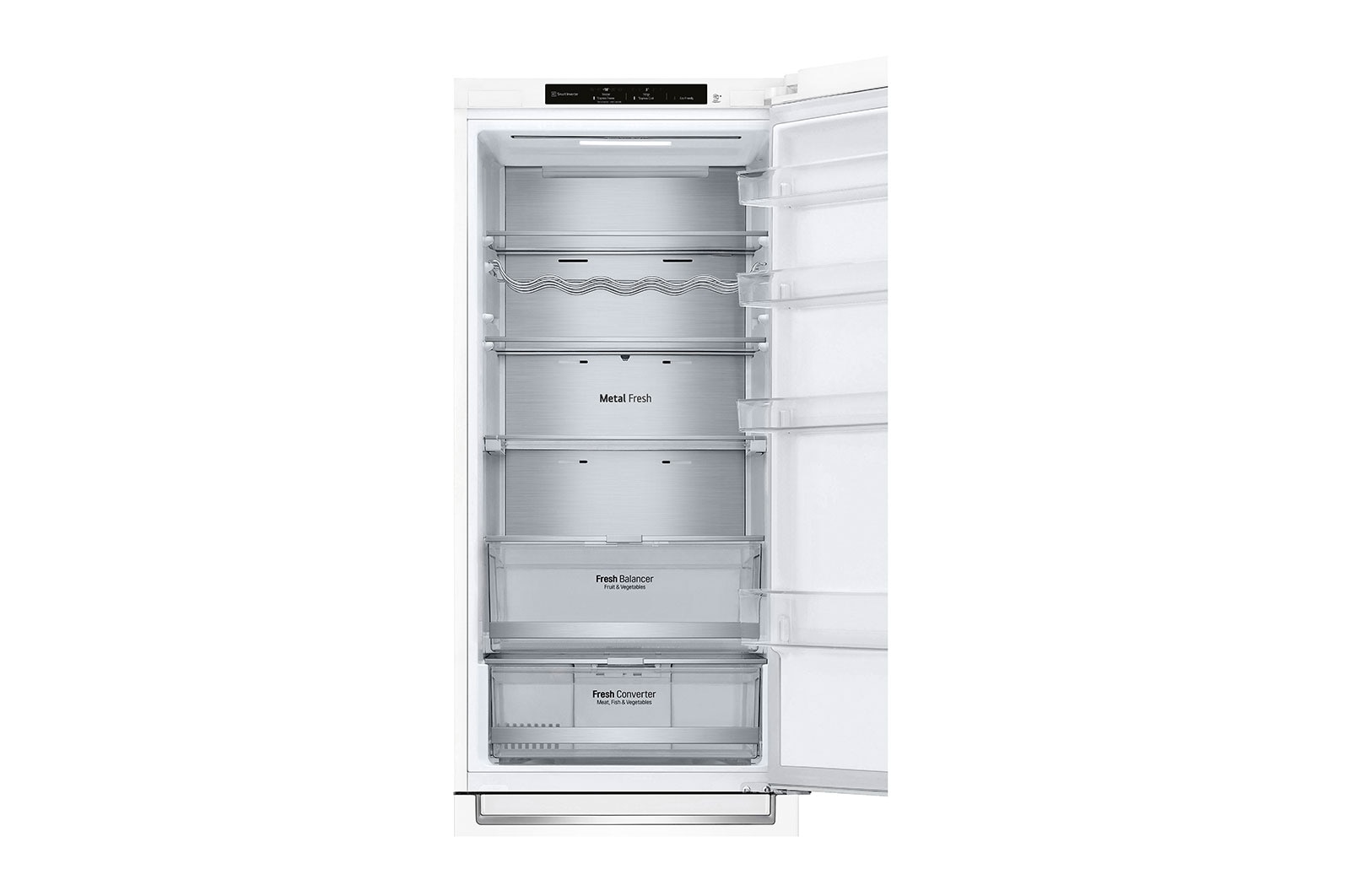 LG 2.03M 384L Kombinerad kyl/frys(Vit) - Energiklass D, Door Cooling™, GBB72SWVGN