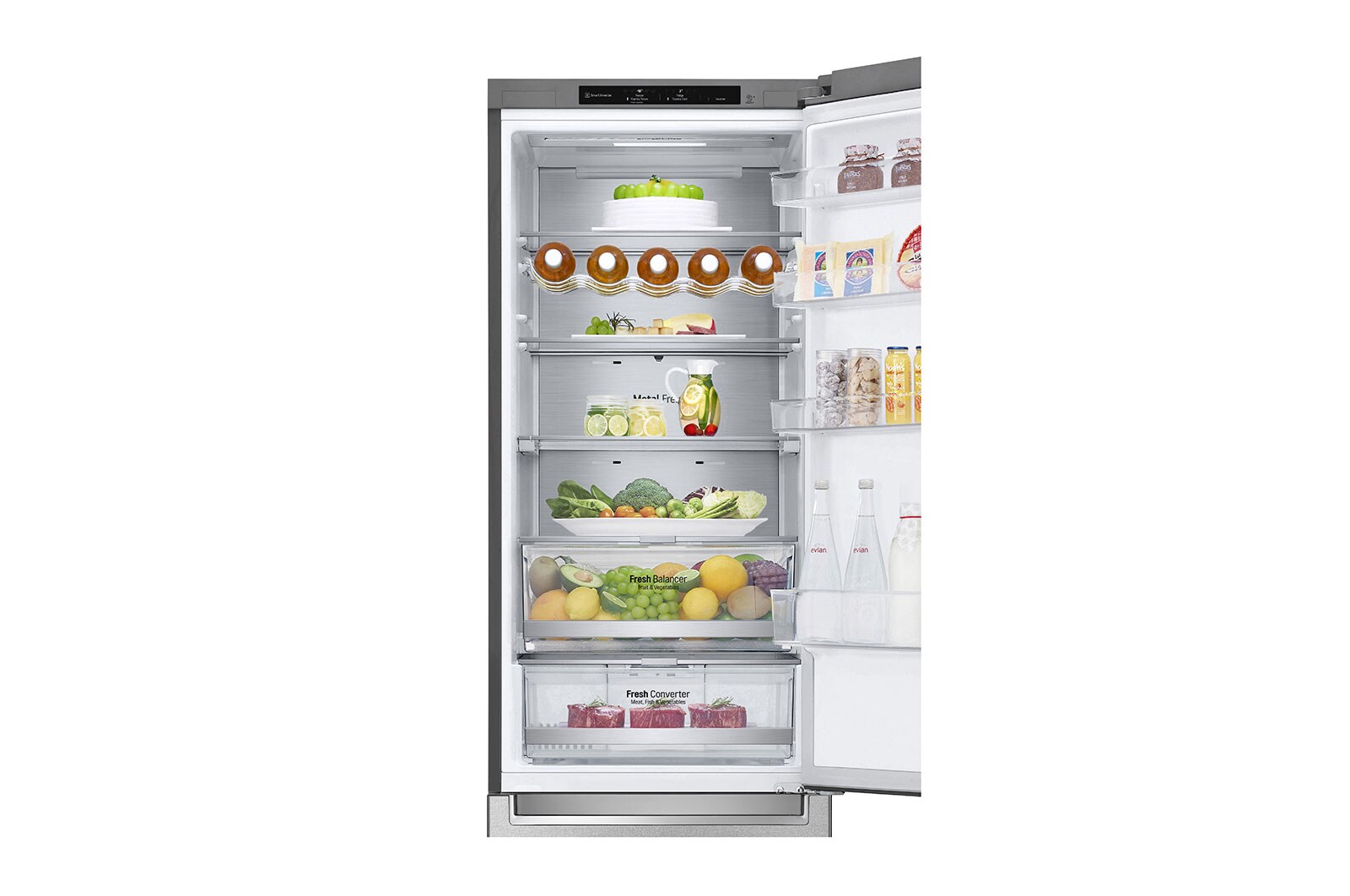 LG 2.03M 381L Kombinerad kyl/frys(Metal Sorbet) - Energiklass A (A-20%), Nature Fresh, Door Cooling⁺™ och Smart Diagnosis™ , GBB92MBB3P