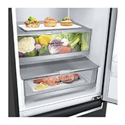 LG 2.03M 384L Kombinerad kyl/frys(Matte Black) - Energiklass B, Door Cooling™ och Smart Diagnosis™ med Wi-Fi, GBB92MCABP