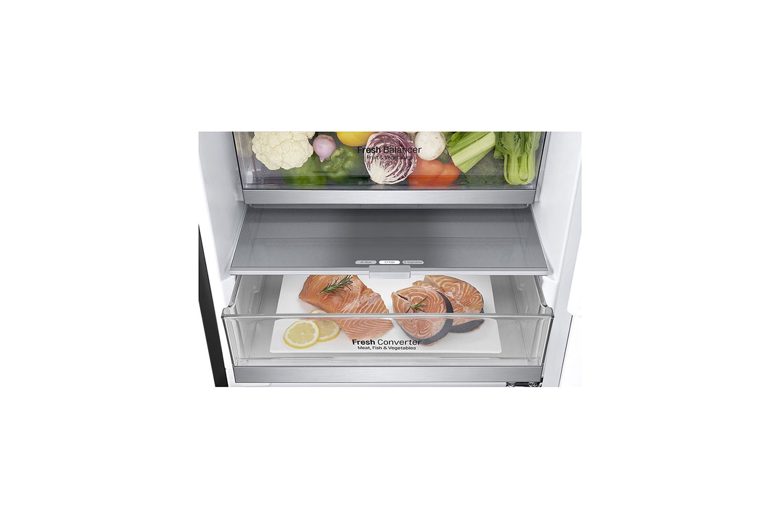 LG 2.03M 384L Kombinerad kyl/frys(Matte Black) - Energiklass A, Door Cooling™ och Smart Diagnosis™ , GBB92MCBAP