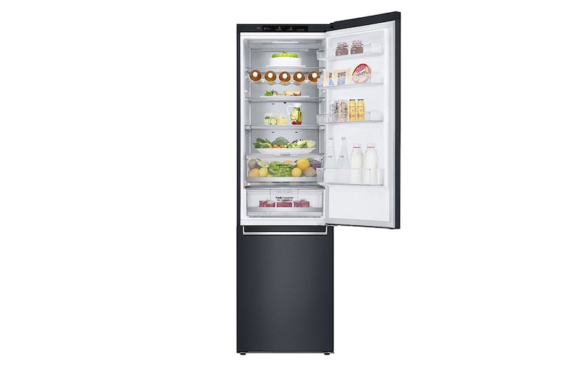 LG 2.03M 384L Kombinerad kyl/frys(Matte Black) - Energiklass A, Door Cooling™ och Smart Diagnosis™ , GBB92MCBAP