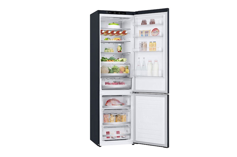 LG 2.03M 384L Kombinerad kyl/frys(Matte Black) - Energiklass A, Door Cooling™ och Smart Diagnosis™ , GBB92MCBAP