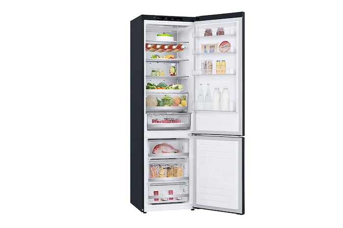 LG 2.03M 384L Kombinerad kyl/frys(Matte Black) - Energiklass A, Door Cooling™ och Smart Diagnosis™ , GBB92MCBAP