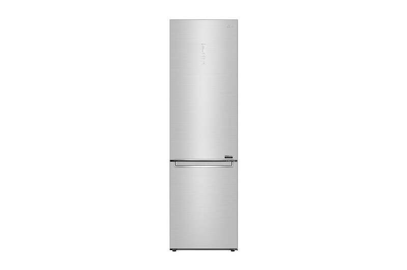 LG 2.03M 384L Kombinerad kyl/frys(Noble Steel) - Energiklass D, Door Cooling™ och Smart Diagnosis™ med Wi-Fi, GBB92STAXP