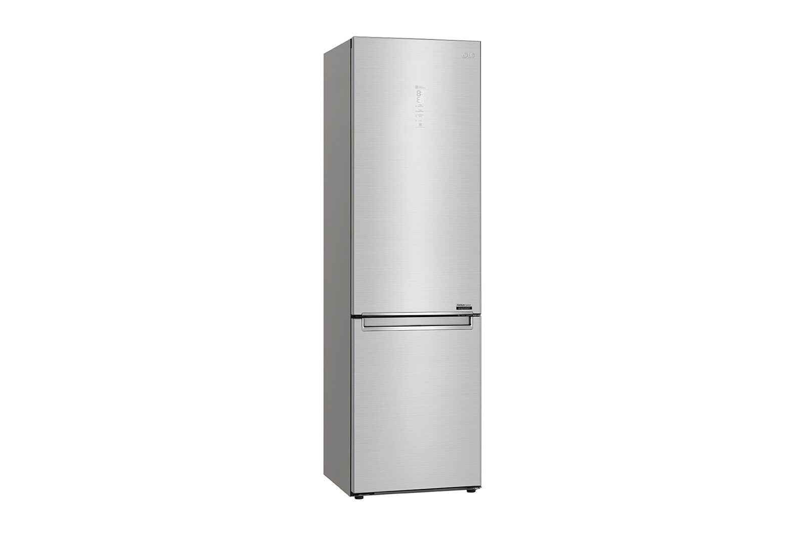 LG 2.03M 384L Kombinerad kyl/frys(Noble Steel) - Energiklass D, Door Cooling™ och Smart Diagnosis™ med Wi-Fi, GBB92STAXP