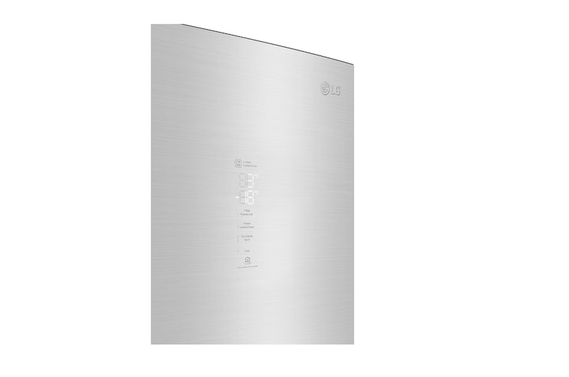 LG 2.03M 384L Kombinerad kyl/frys(Noble Steel) - Energiklass D, Door Cooling™ och Smart Diagnosis™ med Wi-Fi, GBB92STAXP