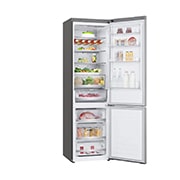 LG 2.03M 384L Kombinerad kyl/frys(Noble Steel) - Energiklass D, Door Cooling™ och Smart Diagnosis™ med Wi-Fi, GBB92STAXP