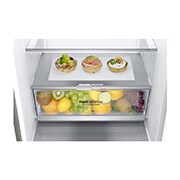 LG 2.03M 384L Kombinerad kyl/frys(Noble Steel) - Energiklass D, Door Cooling™ och Smart Diagnosis™ med Wi-Fi, GBB92STAXP