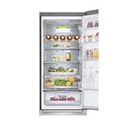 LG 2.03M 384L Kombinerad kyl/frys(Noble Steel) - Energiklass D, Door Cooling™ och Smart Diagnosis™ med Wi-Fi, GBB92STAXP