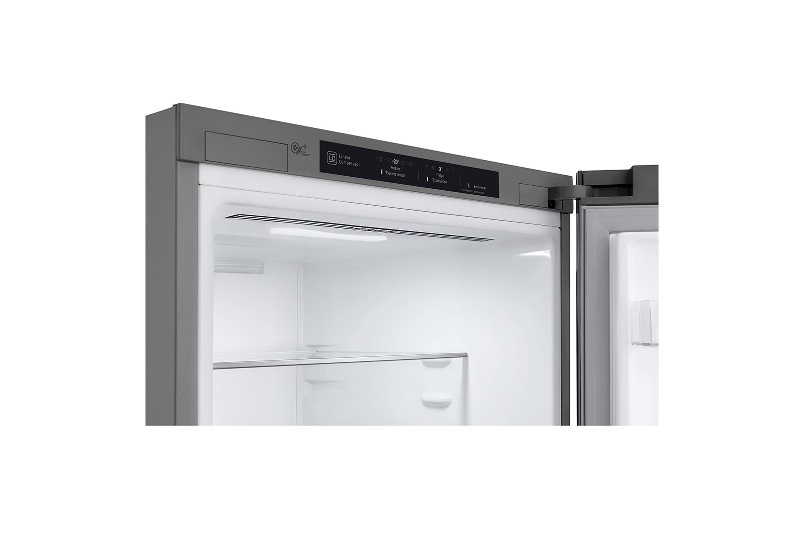 LG 2.03M 384L Kombinerad kyl/frys(Noble Steel) - Energiklass A, Door Cooling™ och Smart Diagnosis™, GBB92STBAP