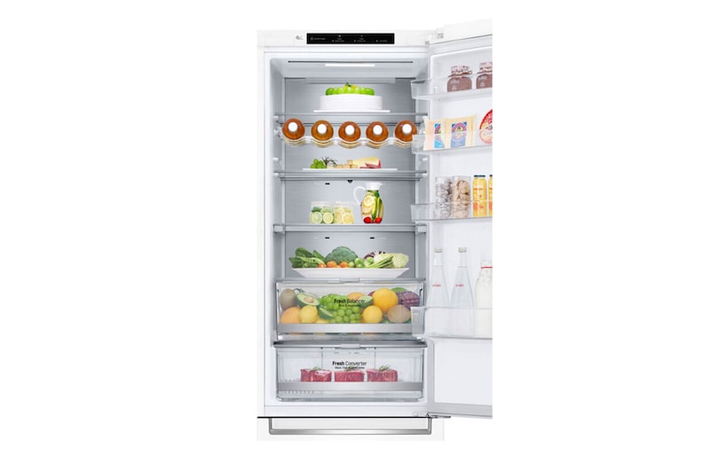 LG 2.03M 384L Kombinerad kyl/frys(Vit) - Energiklass A, Door Cooling™ och Smart Diagnosis™, GBB92SWBAN