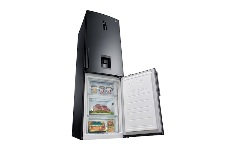 LG Ny  kombinerad Kyl/Frys med Total No Frost och vattendispenser, 190cm (nettovolym 318 liter), GBF59WBDZB