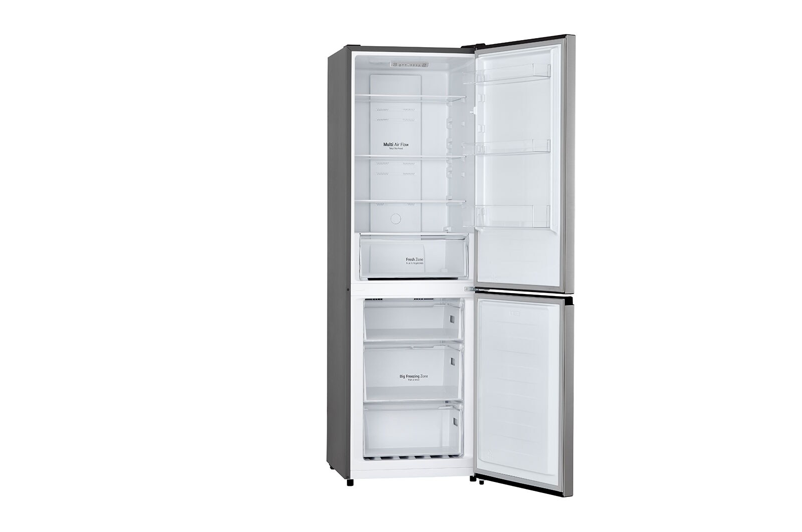 LG 1.86M 304L Kombinerad kyl/frys(Silver) - Energiklass D, Zero Clearance, Total No Frost, GBM21HSADH