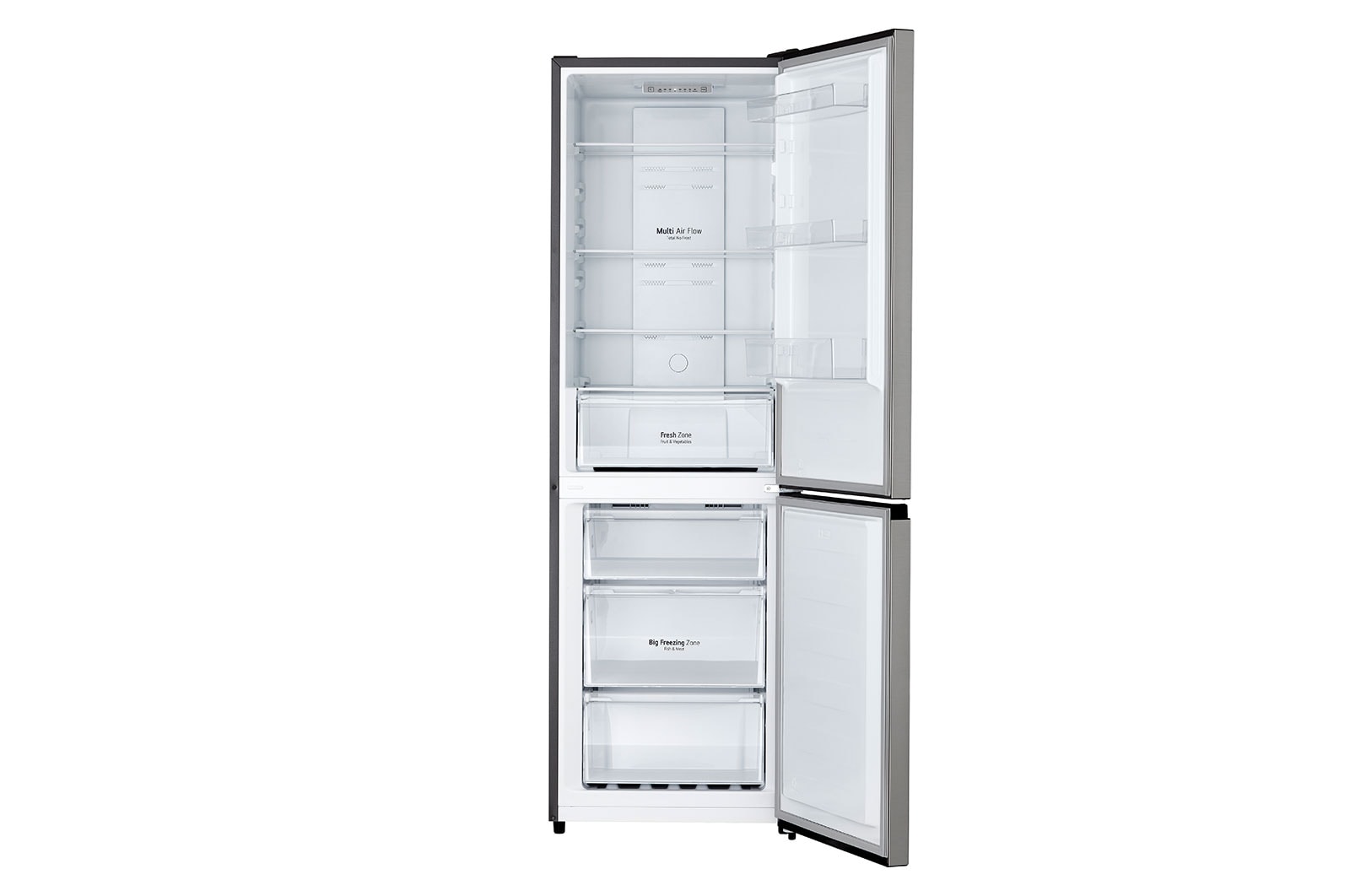 LG 1.86M 304L Kombinerad kyl/frys(Silver) - Energiklass D, Zero Clearance, Total No Frost, GBM21HSADH