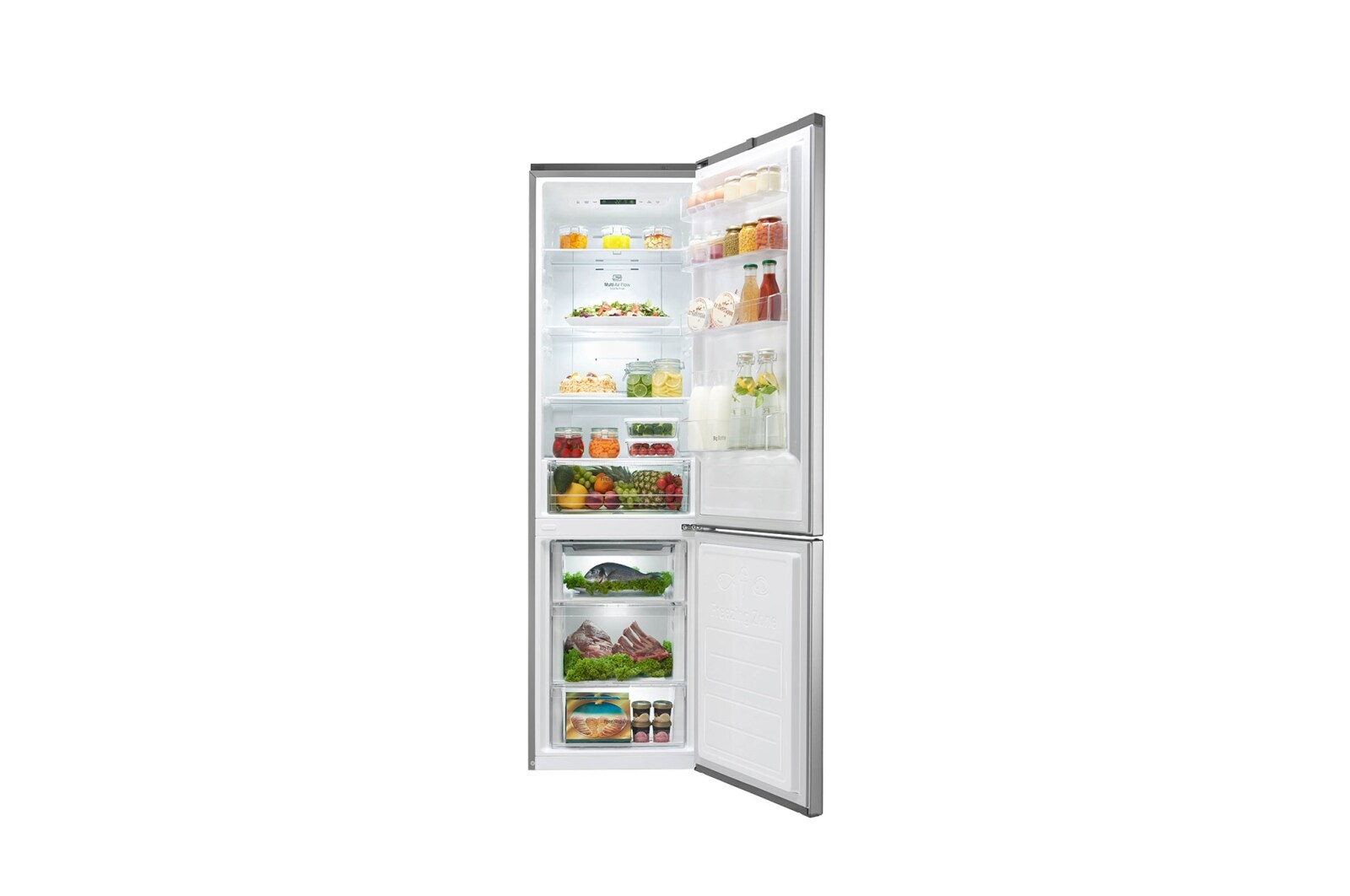 LG Ny  kombinerad Kyl/Frys med Total No Frost, 201cm (nettovolym 343 liter), GBP20DSCFS