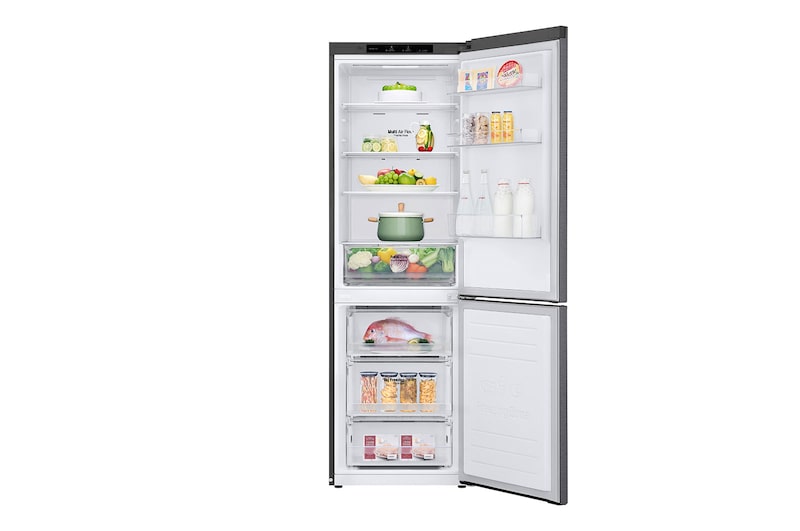 LG 1.86M 341L Kombinerad kyl/frys(Dark Silver) - Energiklass E, Door Cooling™, GBP31DSLZN