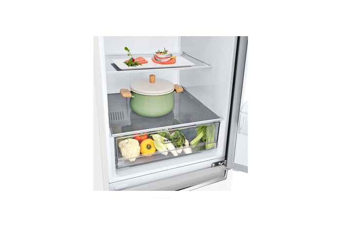 LG 1.86M 341L Kombinerad kyl/frys(Vit) - Energiklass E, Door Cooling™, GBP31SWLZN