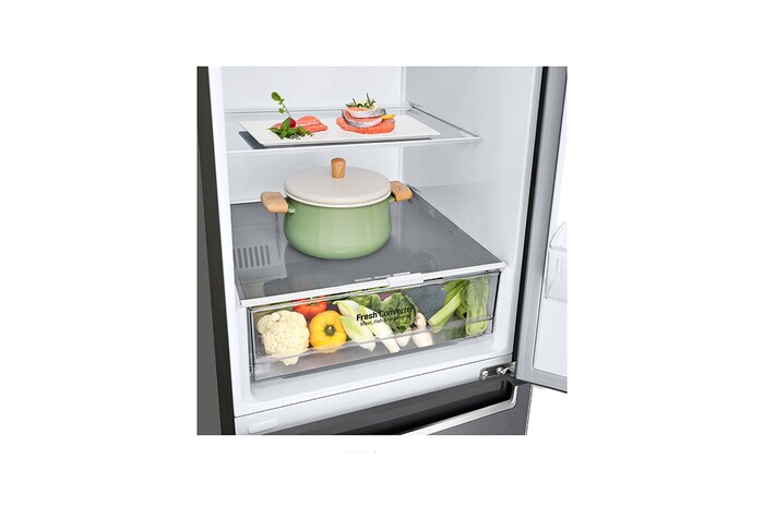 LG GBP61DSPGN 1.86M 341L Kombinerad kyl/frys(Dark Silver) - Energiklass D, Door Cooling™och Smart Diagnosis™, GBP61DSPGN