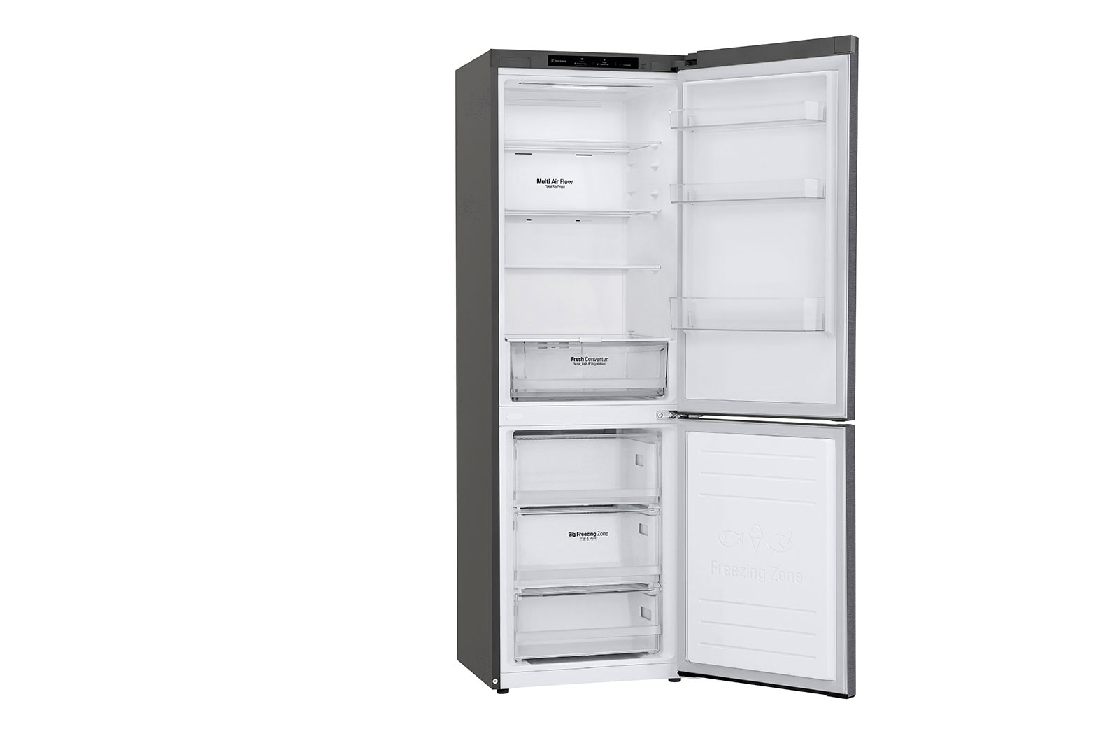 LG GBP61DSPGN 1.86M 341L Kombinerad kyl/frys(Dark Silver) - Energiklass D, Door Cooling™och Smart Diagnosis™, GBP61DSPGN