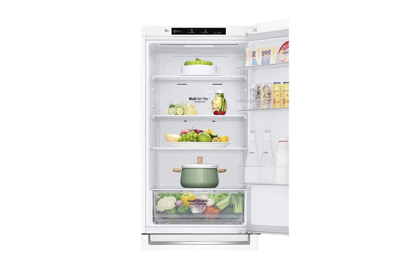 LG 1.86M 341L Kombinerad kyl/frys(Vit) - Energiklass D, Door Cooling™, GBP61SWPFN