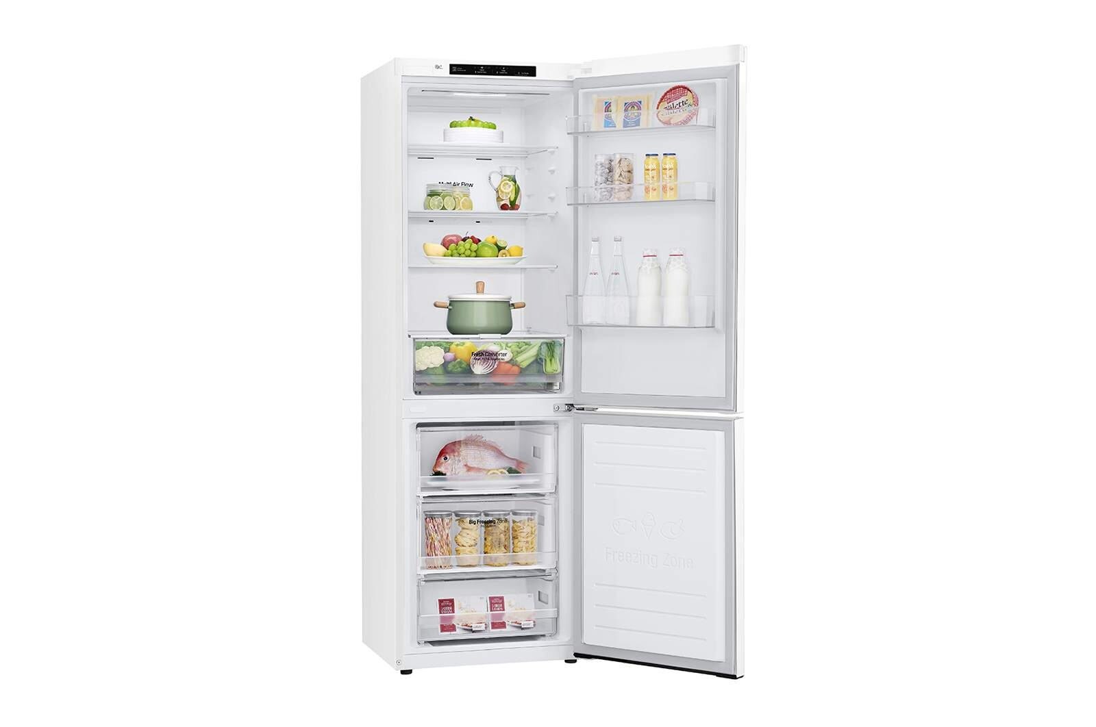 LG 1.86M 341L Kombinerad kyl/frys(Vit) - Energiklass D, Door Cooling™, GBP61SWPFN