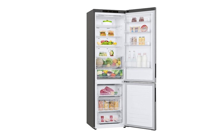 LG GBP62SWNGN 2.03M 384L Kombinerad kyl/frys(Dark Silver) - EnergiklassD, Door Cooling™och Smart Diagnosis™, GBP62DSNGN