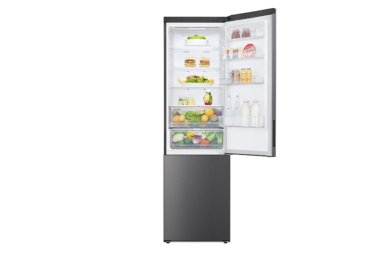 LG 2.03M 384L Kombinerad kyl/frys(Dark Silver) - Energiklass C, Door Cooling™och Smart Diagnosis™ med Wi-Fi, GBP62DSXCC1