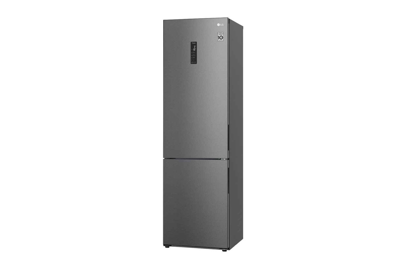 LG 2.03M 384L Kombinerad kyl/frys(Dark Silver) - Energiklass C, Door Cooling™och Smart Diagnosis™ med Wi-Fi, GBP62DSXCC1