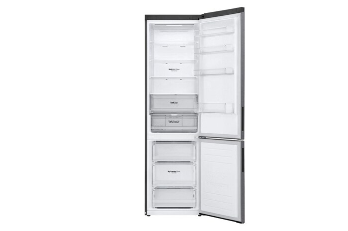LG 2.03M 384L Kombinerad kyl/frys(Dark Silver) - Energiklass C, Door Cooling™och Smart Diagnosis™ med Wi-Fi, GBP62DSXCC1