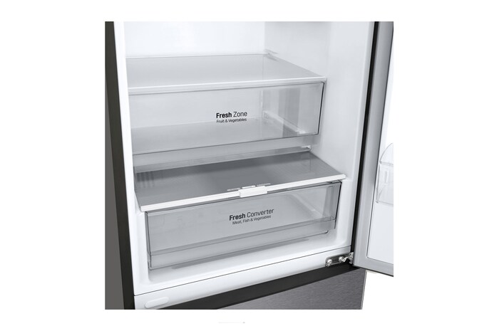 LG 2.03M 384L Kombinerad kyl/frys(Dark Silver) - Energiklass C, Door Cooling™och Smart Diagnosis™ med Wi-Fi, GBP62DSXCC1