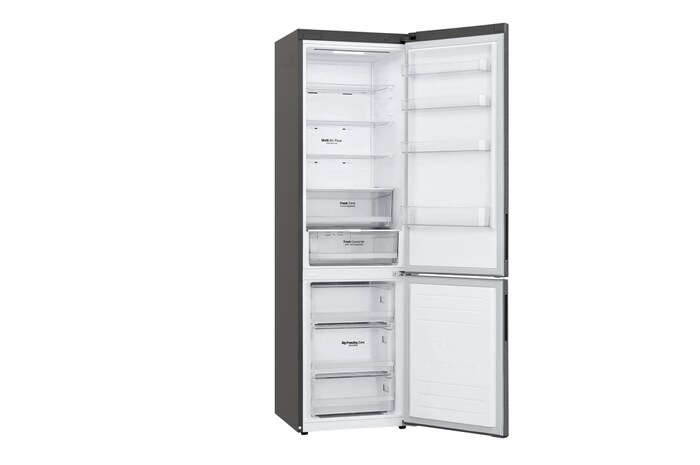 LG 2.03M 384L Kombinerad kyl/frys(Dark Silver) - Energiklass C, Door Cooling™och Smart Diagnosis™ med Wi-Fi, GBP62DSXCC1