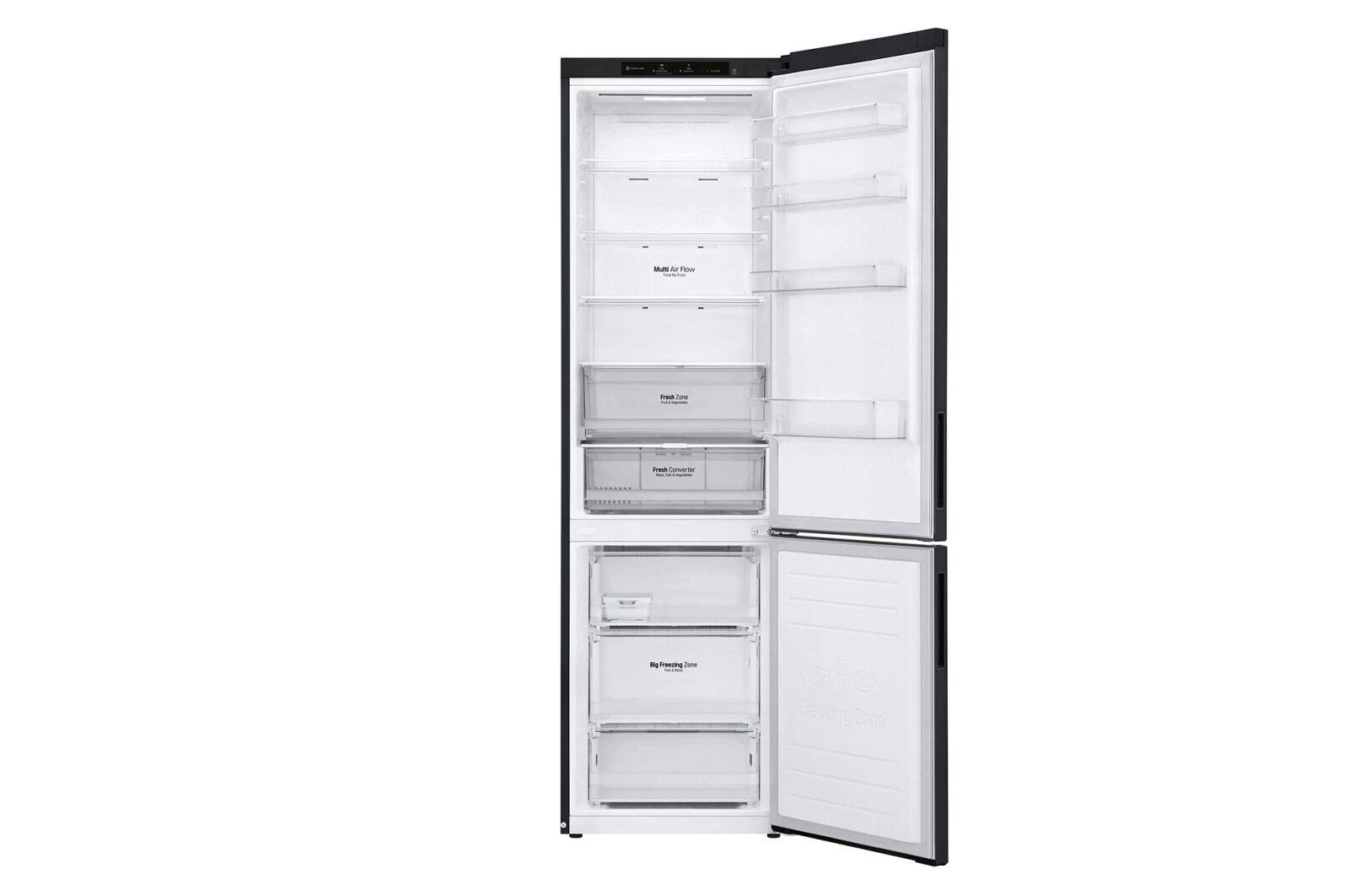 LG 2.03M 384L Kombinerad kyl/frys(Matte Black) - Energiklass A, GBP62MCNAC