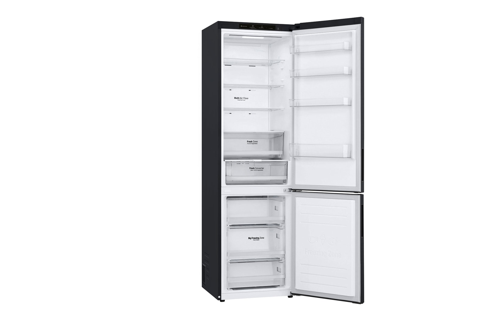 LG 2.03M 384L Kombinerad kyl/frys(Matte Black) - Energiklass A, GBP62MCNAC