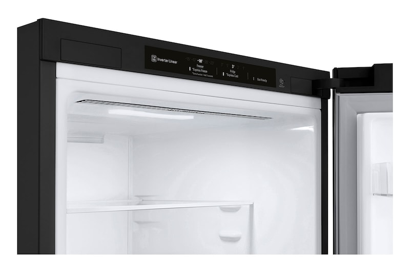 LG 2.03M 384L Kombinerad kyl/frys(Matte Black Stainless Steel) - Energiklass B, Nature Fresh, Door Cooling+™ och Smart Diagnosis™, GBP62MCNBC