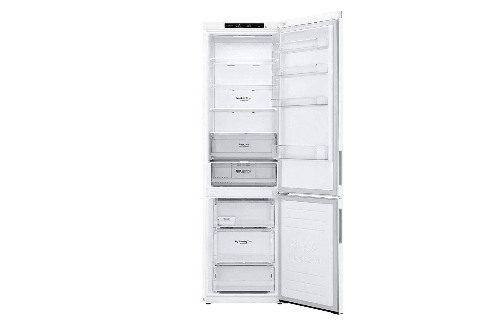 LG 2.03M 384L Kombinerad kyl/frys(White) - Energiklass A, GBP62SWNAC