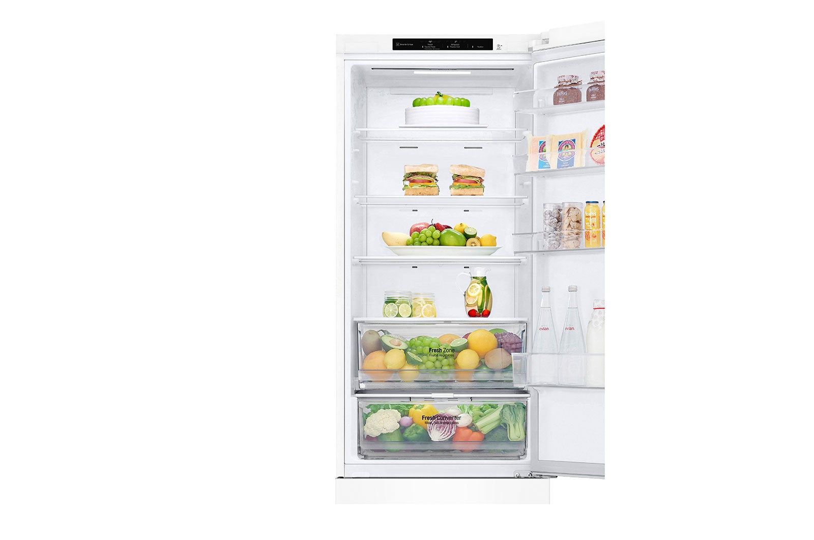 LG 2.03M 384L Kombinerad kyl/frys(White) - Energiklass A, GBP62SWNAC