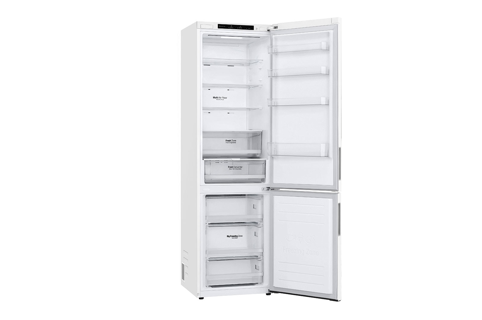 LG 2.03M 384L Kombinerad kyl/frys(White) - Energiklass A, GBP62SWNAC