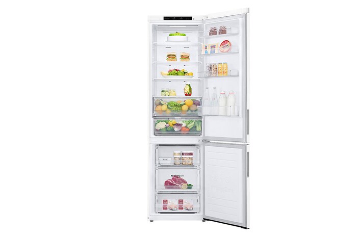 LG 2.03M 384L Kombinerad kyl/frys(White) - Energiklass A, GBP62SWNAC