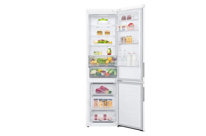 LG 2.03M 384L Kombinerad kyl/frys(Vit) - Energiklass C, Door Cooling™ och Smart Diagnosis™ med Wi-Fi, GBP62SWXCC1