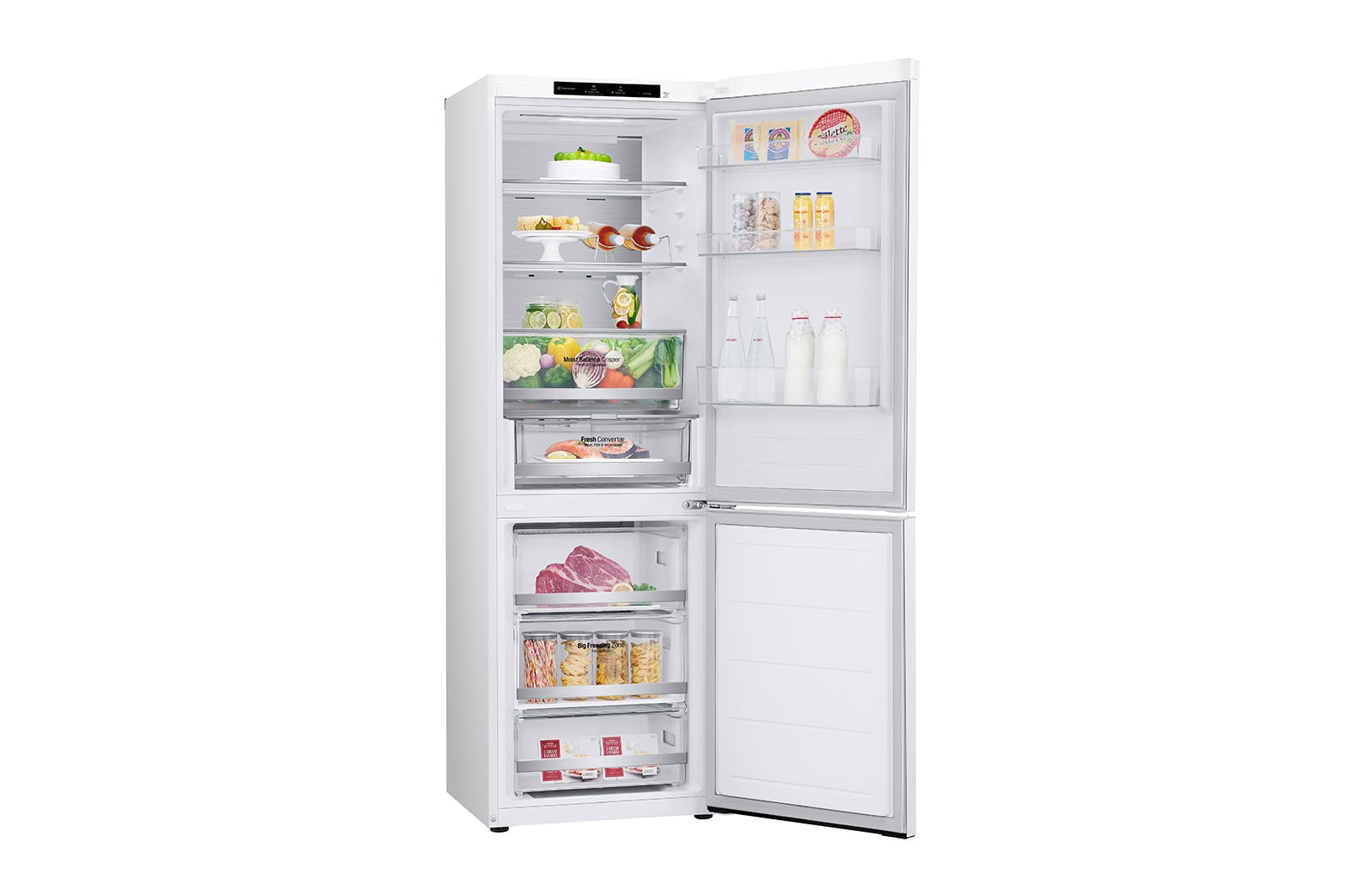 LG 1.86M 344L Kombinerad kyl/frys(White) - Energiklass D, GBV5140DSW