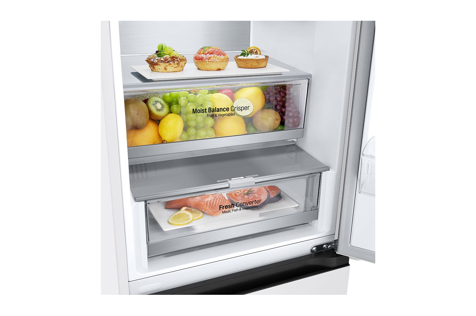 LG 2.03M 387L Kombinerad kyl/frys(White) - Energiklass D, GBV5240DSW